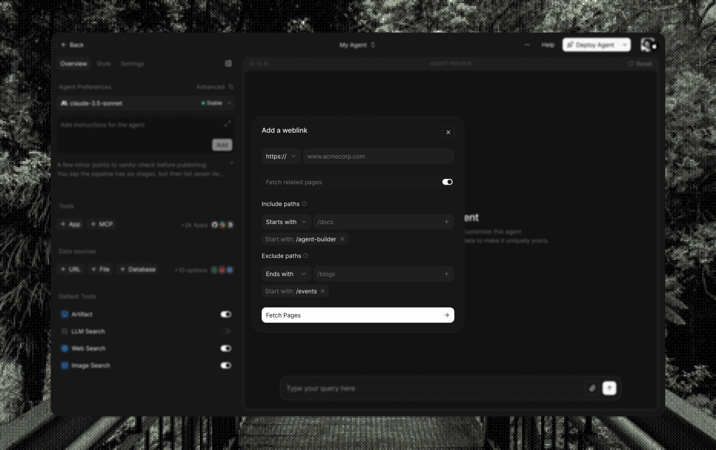 Add a web link as a source