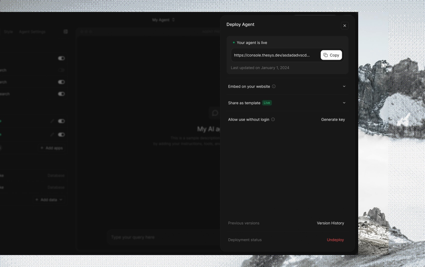 Agent is live